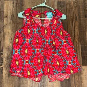 Escapada Pink and Blue Patterned Blouse